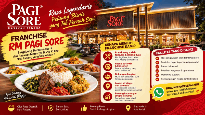 Peluang Franchise Bisnis Restoran Padang Premium Pagi Sore